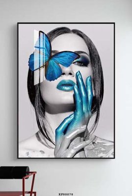 File gốc in ấn File tranh hiện đại pha lê gương KF80078 chuẩn màu CMYK