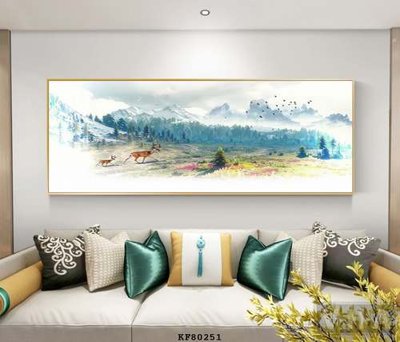 File in trần File tranh hiện đại pha lê gương KF80251 (bản gốc) đại dương