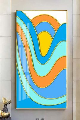 File tranh File tranh hiện đại pha lê gương KF80356 (gốc) chủ đề thiên nhiên