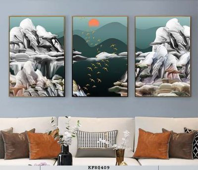 File ảnh File tranh hiện đại pha lê gương KF80409 (gốc) in Hiflex