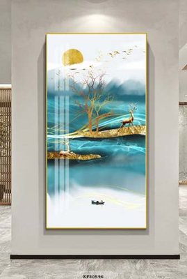 File PSD File tranh hiện đại pha lê gương KF80596 (bản gốc) độ phân giải cao