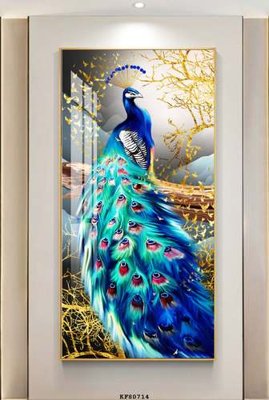 File tranh File tranh hiện đại pha lê gương KF80714 (gốc) in trên kính