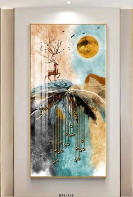 File gốc File tranh hiện đại pha lê gương KF80728 (in 3D) cho trang trí