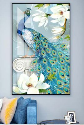 File tranh File tranh hiện đại pha lê gương KF80780 (bản gốc) treo quán cafe