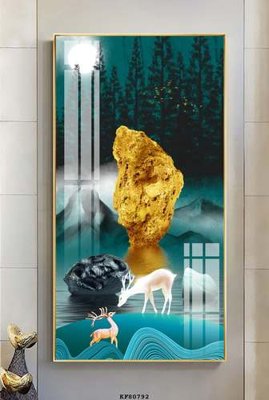 File gốc File tranh hiện đại pha lê gương KF80792 (cho in ấn) độc quyền