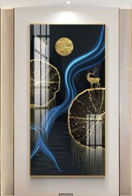 File tranh File tranh hiện đại pha lê gương KF80800 (bản gốc) in lụa 5D