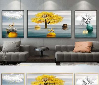 File gốc File tranh hiện đại pha lê gương KF80872 (thiết kế) cho in ấn