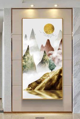 Download file gốc File tranh hiện đại pha lê gương KF80889 (in mica) trang trí