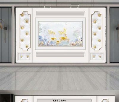 File gốc File tranh hiện đại pha lê gương KF80898 (ảnh chi tiết) để in trần