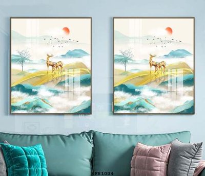 File tranh trang trí File tranh hiện đại pha lê gương KF81004 (file gốc)