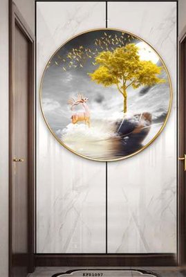 Tải file File tranh hiện đại pha lê gương KF81097 (PSD) cho in ấn quảng cáo