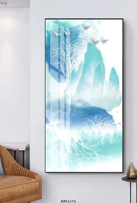 File in trần File tranh hiện đại pha lê gương KF81172 (bản gốc) phong cảnh