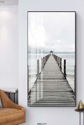 File in mica File tranh hiện đại pha lê gương KF81177 (bản gốc) làm vách ngăn