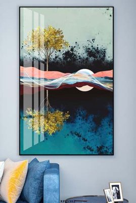 File PSD File tranh hiện đại pha lê gương KF81302 (bản gốc) đã tách nền