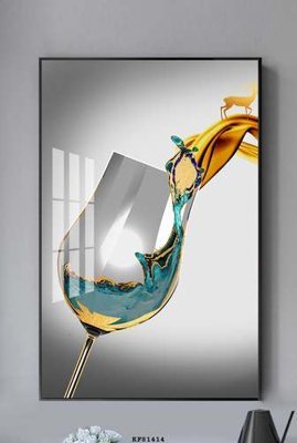 File tranh File tranh hiện đại pha lê gương KF81414 (bản gốc) in lụa dán tường