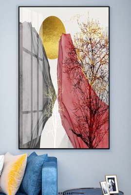 Download file gốc File tranh hiện đại pha lê gương KF81446 (in mica) trang trí