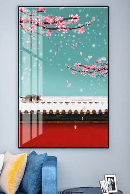 File in trần File tranh hiện đại pha lê gương KF81554 (bản gốc) bầu trời