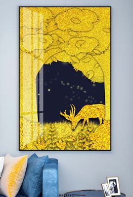 File tranh gốc PSD File tranh hiện đại pha lê gương KF81561 còn nguyên layer