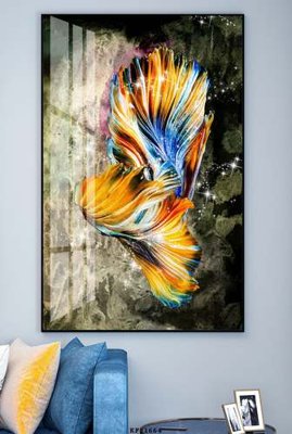 File tranh File tranh hiện đại pha lê gương KF81664 (bản gốc) treo phòng ăn