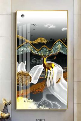 File gốc File tranh hiện đại pha lê gương KF81673 (cho in ấn) độc quyền