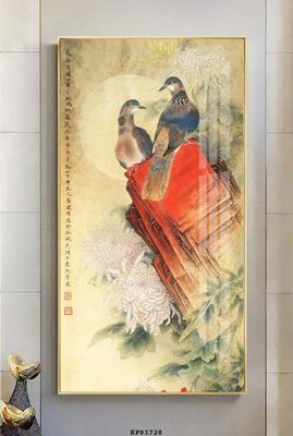 Tải file File tranh hiện đại pha lê gương KF81728 (gốc) chủ đề hoa sen