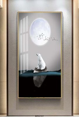 File in trần File tranh hiện đại pha lê gương KF81767 (bản gốc) phong cảnh