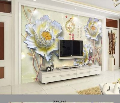 File gốc File tranh hiện đại pha lê gương KF81847 (in lụa) họa tiết 3D