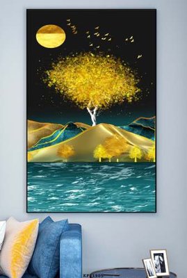 File ảnh File tranh hiện đại pha lê gương KF81905 (gốc) in PP, decal