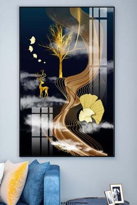 File in trần File tranh hiện đại pha lê gương KF81921 (file gốc) phong thủy