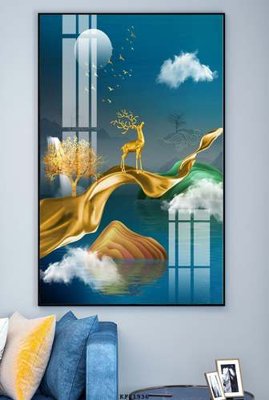 File gốc in mica File tranh hiện đại pha lê gương KF81936 chất lượng