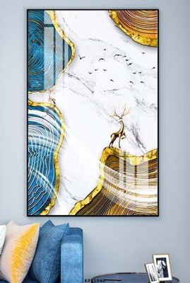 File in lụa File tranh hiện đại pha lê gương KF81940 (chất lượng cao) File tranh hiện đại pha lê gương KF81940