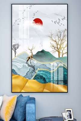 File gốc File tranh hiện đại pha lê gương KF81942 (chuẩn màu) cho in offset