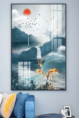 File tranh in mica File tranh hiện đại pha lê gương KF81988 (độ phân giải cao)