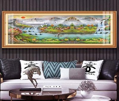 File tranh in tráng gương File tranh hiện đại pha lê gương KF82045 (siêu nét)