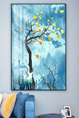 Ảnh gốc file in lụa File tranh hiện đại pha lê gương KF82076 chi tiết