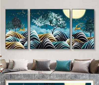 Tải file File tranh hiện đại pha lê gương KF82192 (PSD) cho in tranh 3D