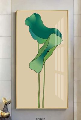 File in trần File tranh hiện đại pha lê gương KF82207 (bản gốc) hoa văn