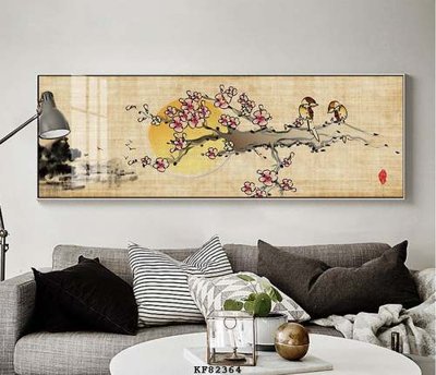 File gốc File tranh hiện đại pha lê gương KF82364 (in lụa) tranh mã đáo