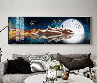 File gốc in tráng gương File tranh hiện đại pha lê gương KF82402 chi tiết