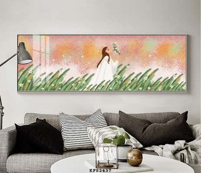 File gốc File tranh hiện đại pha lê gương KF82437 (in lụa) hoa văn cổ điển