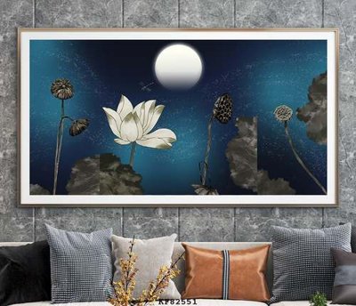 File ảnh File tranh hiện đại pha lê gương KF82551 (gốc) in decal dán tường