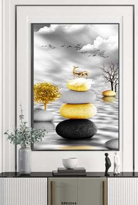 File gốc File tranh hiện đại pha lê gương KF82564 (chuẩn màu) cho in offset