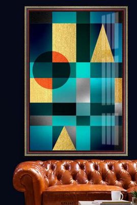 Download file gốc File tranh hiện đại pha lê gương KF82601 (in lụa) hoa lá