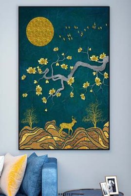 File gốc in tráng gương File tranh hiện đại pha lê gương KF82712 chi tiết