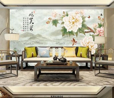 File in trần File tranh hiện đại pha lê gương KF82806 (file gốc) phong thủy