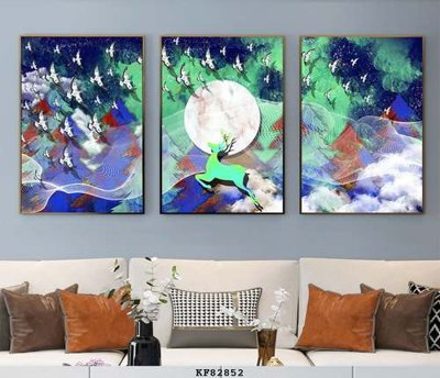 File gốc File tranh hiện đại pha lê gương KF82852 (ảnh chi tiết) để in lụa