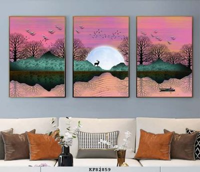 File ảnh File tranh hiện đại pha lê gương KF82859 (gốc) cho trang trí nhà hàng