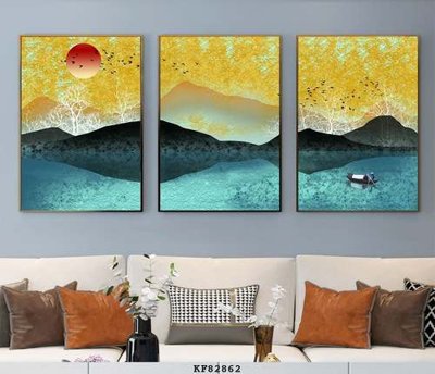 File tranh File tranh hiện đại pha lê gương KF82862 (bản gốc) in lụa dán tường