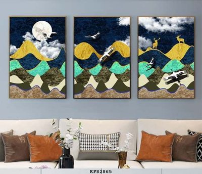 File PSD File tranh hiện đại pha lê gương KF82865 (gốc) nhiều lớp (multi-layer)