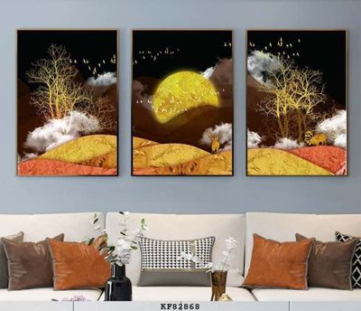 File gốc File tranh hiện đại pha lê gương KF82868 (in 3D) cho trang trí